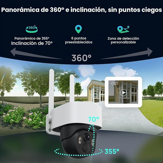 Cámara de Seguridad Panorámica -4G