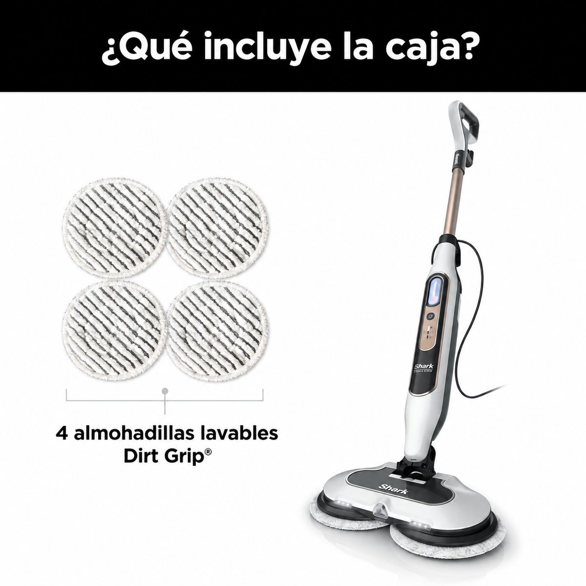 Mopa Multifuncional Trapeador a Vapor SharkPower - Limpieza Profunda de Pisos