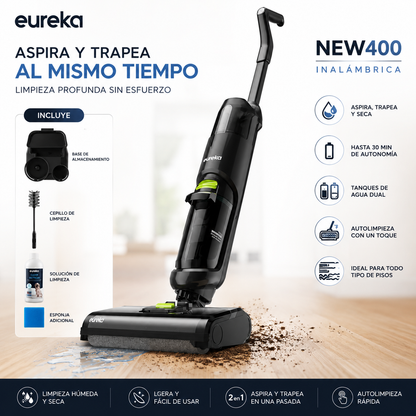 EUREKA - Aspiradora Inalámbrica 2 en 1 Blanca | Superligera y Portátil